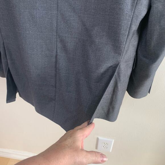 Jos. A. Bank Size 40L Men's Tailored Fit Sport Coat Blazer Jacket Gray Plaid - Picture 10 of 13